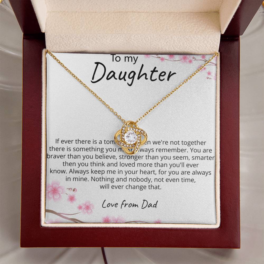 To My Daughter - Love Knot Necklace