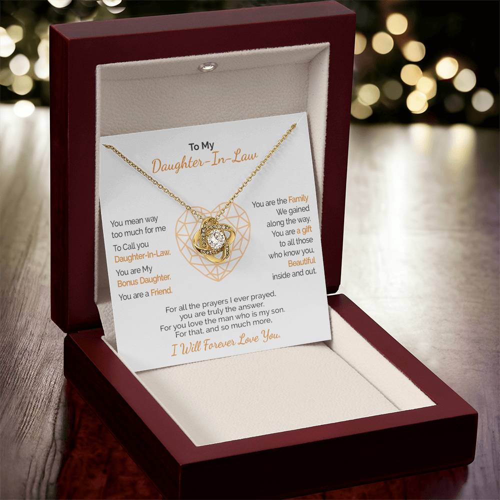 A Gift For Daughter-In-Law - You Are Truly The Love Knot Necklace