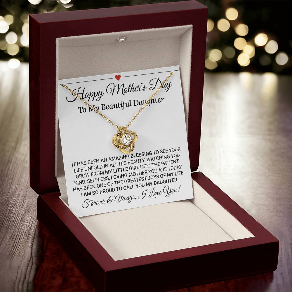 Mother's Day Gift For Daughter Love Knot Necklace