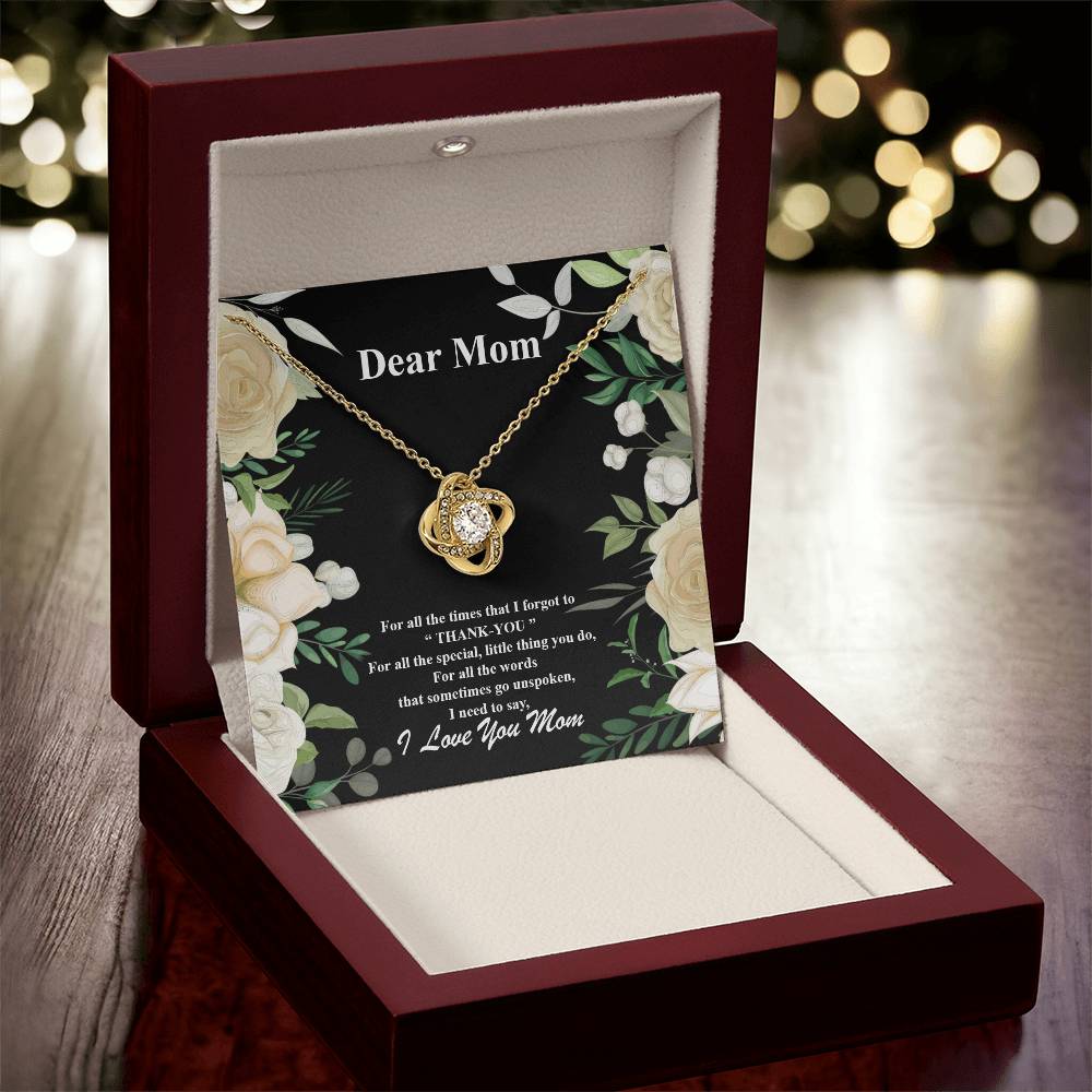 Love You Mom-Love Knot Necklace Love Knot Necklace