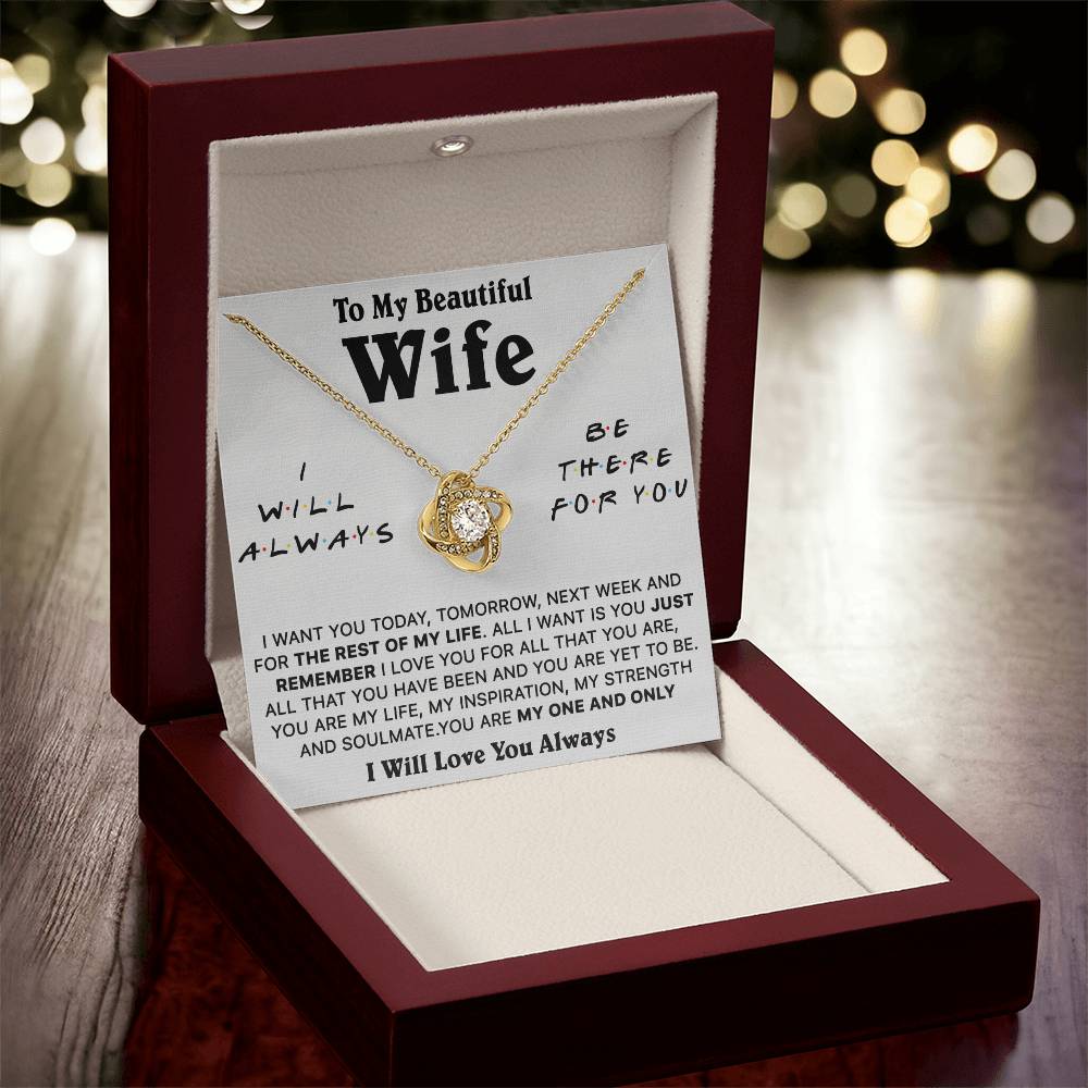 Gift For Wife Lux Be There The Rest Love Knot Necklace Love Knot Necklace