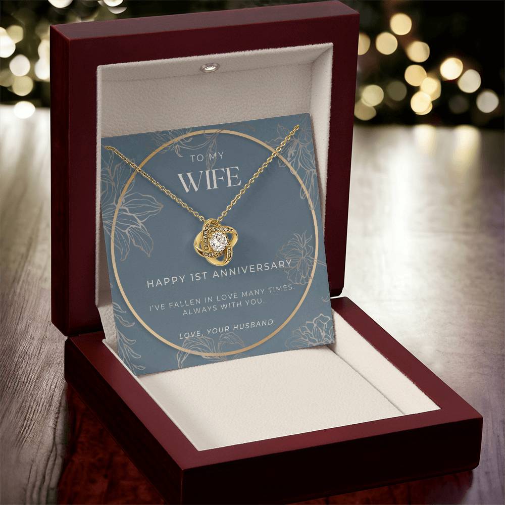 1 Year Anniversary Gift For Wife 1 Year Anniversary Gifts 1 Year Wedding Anniversary Gift Ideas 1St Wedding Anniversary Gift F Love Knot Necklace
