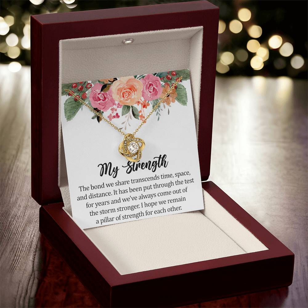 Long Distance Relationship Gift Gift For Girlfriend 1 Year Anniversary Gift For Girlfriend Necklace Jewelry With Message Card Love Knot Necklace