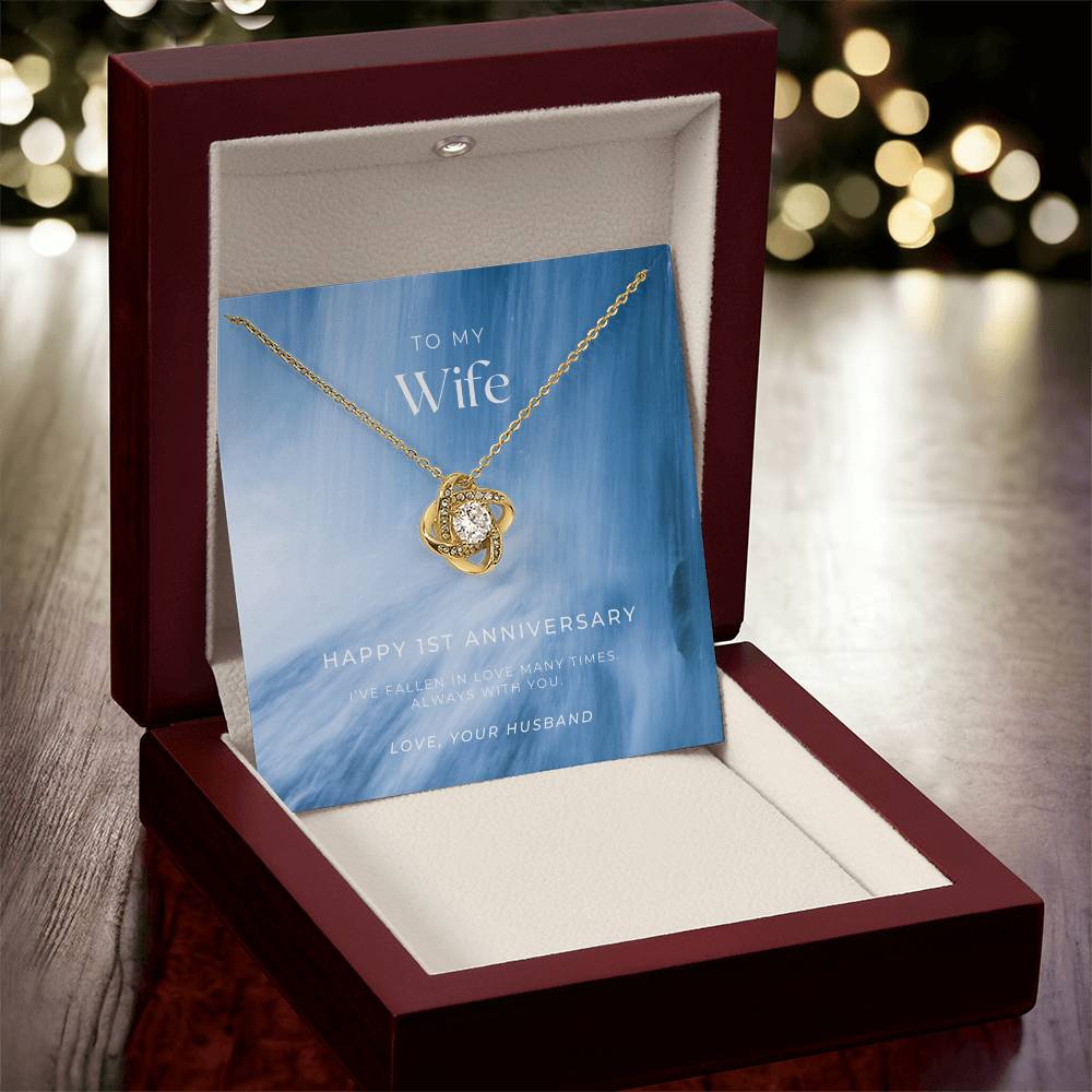 1 Year Anniversary Gift For Wife 1 Year Anniversary Gifts 1 Year Wedding Anniversary Gift Ideas 1St Wedding Anniversary Gift F(3) Love Knot Necklace