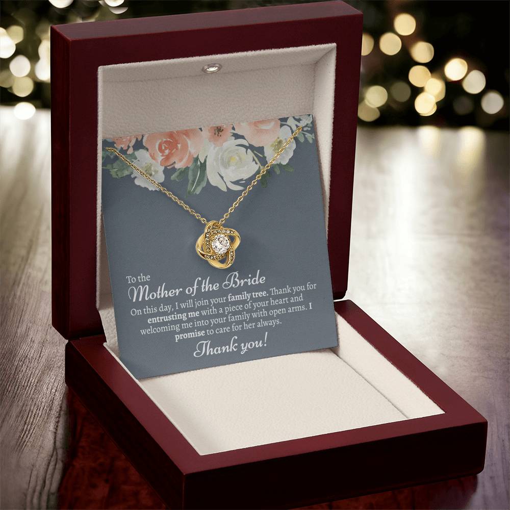 Mother Of The Bride Gift From Groom Mother In Law Wedding Gift From Groom Wedding Gift For Mother In Law From Groom Love Knot Necklace