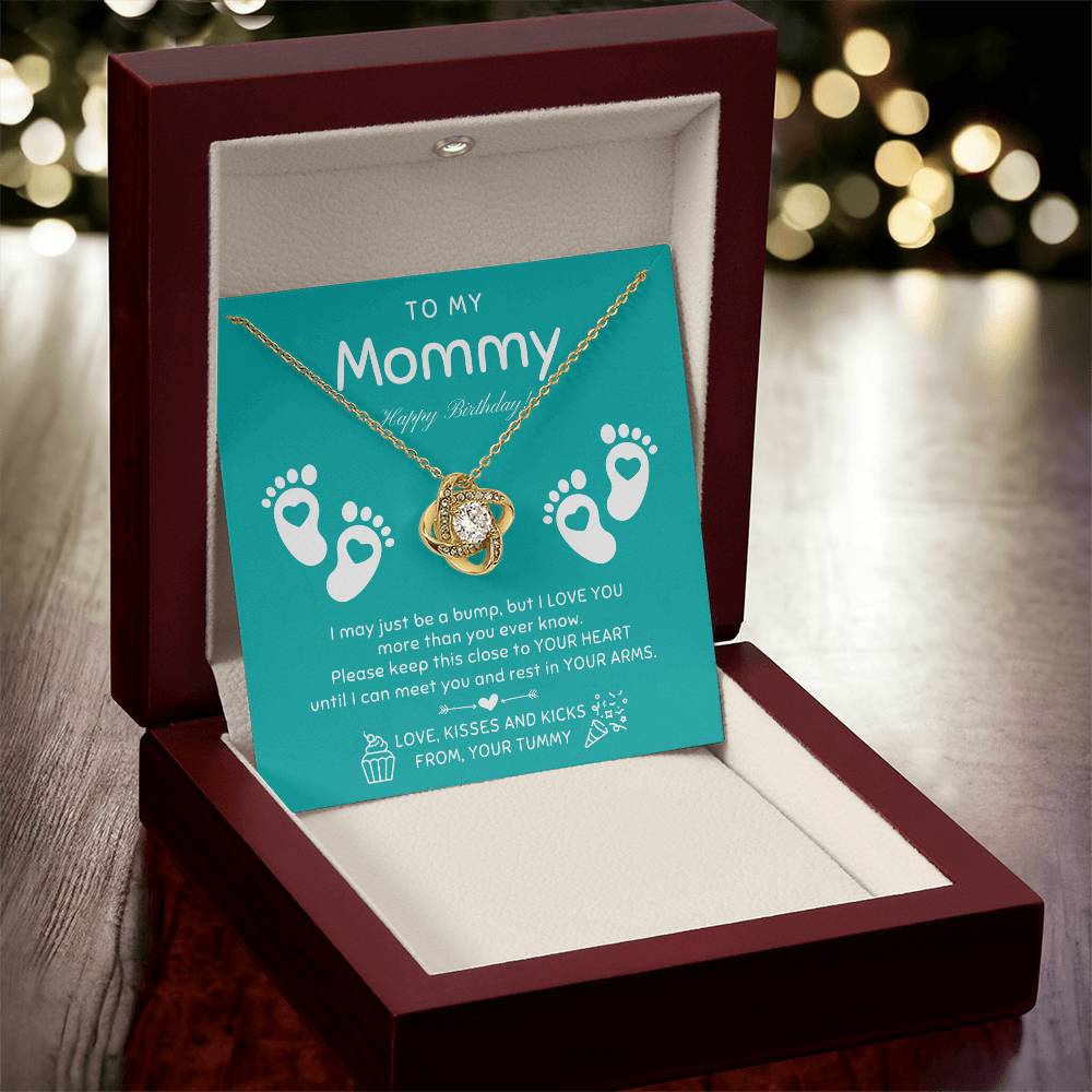 New Mom Birthday Pregnant Wife Birthday Gift Birthday Gift For Pregnant Wife Jewelry For Pregnant Wife Expecting Wife Birthday 1 Love Knot Necklace