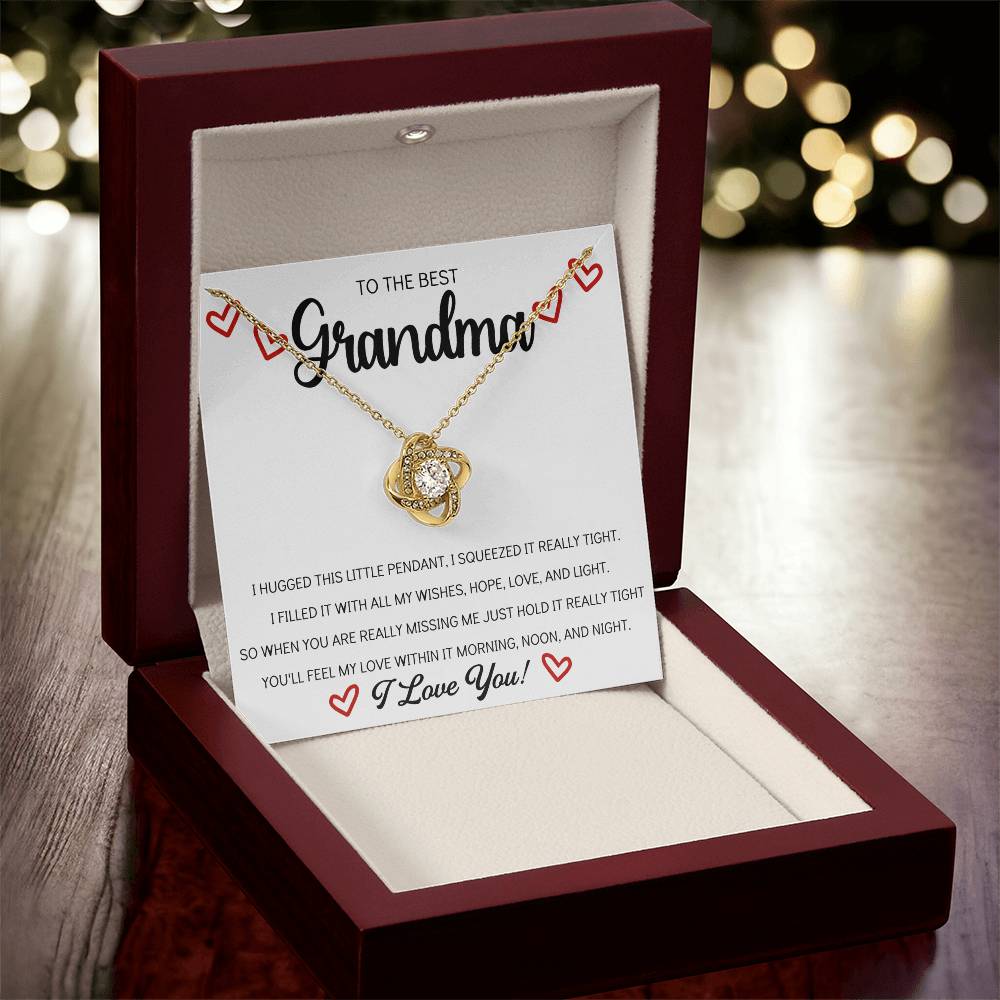 Grandma Necklace Gifts For Grandma From Granddaughter Or Grandson Mothers Day Gift Ideas For Grandma Best Grandma Ever Love Knot Necklace
