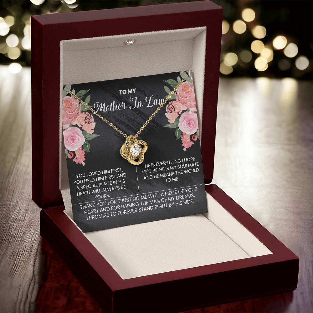 To My Mother-In-Law Thank You The Love Knot Necklace 1 Love Knot Necklace