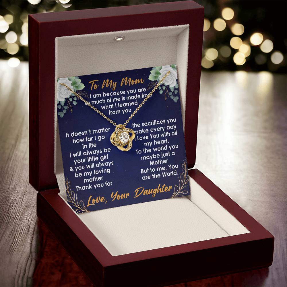 Necklace Gift For Mom From Daughter Love Knot Necklace