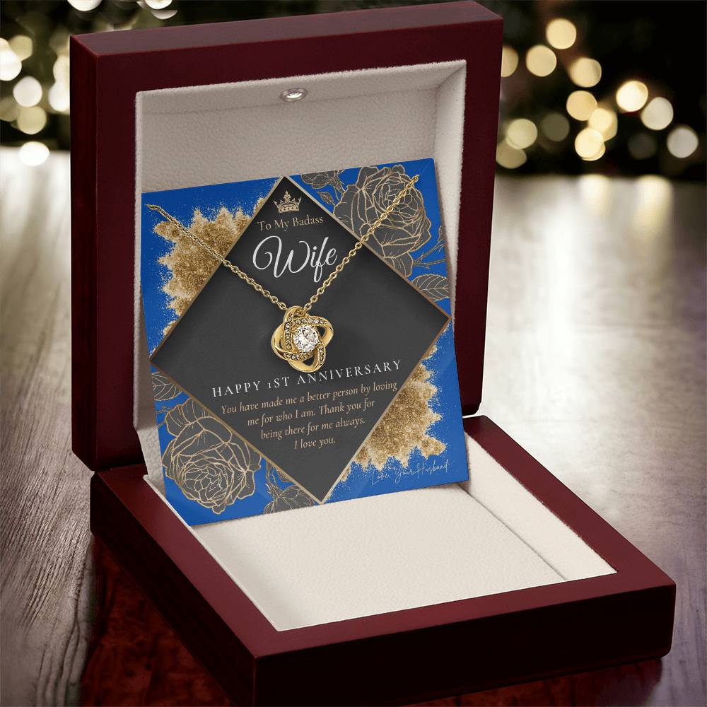 1 Year Anniversary Gift For Wife 1 Year Anniversary Gifts 1 Year Wedding Anniversary Gift Ideas 1St Wedding Anniversary Gift F(5) Love Knot Necklace