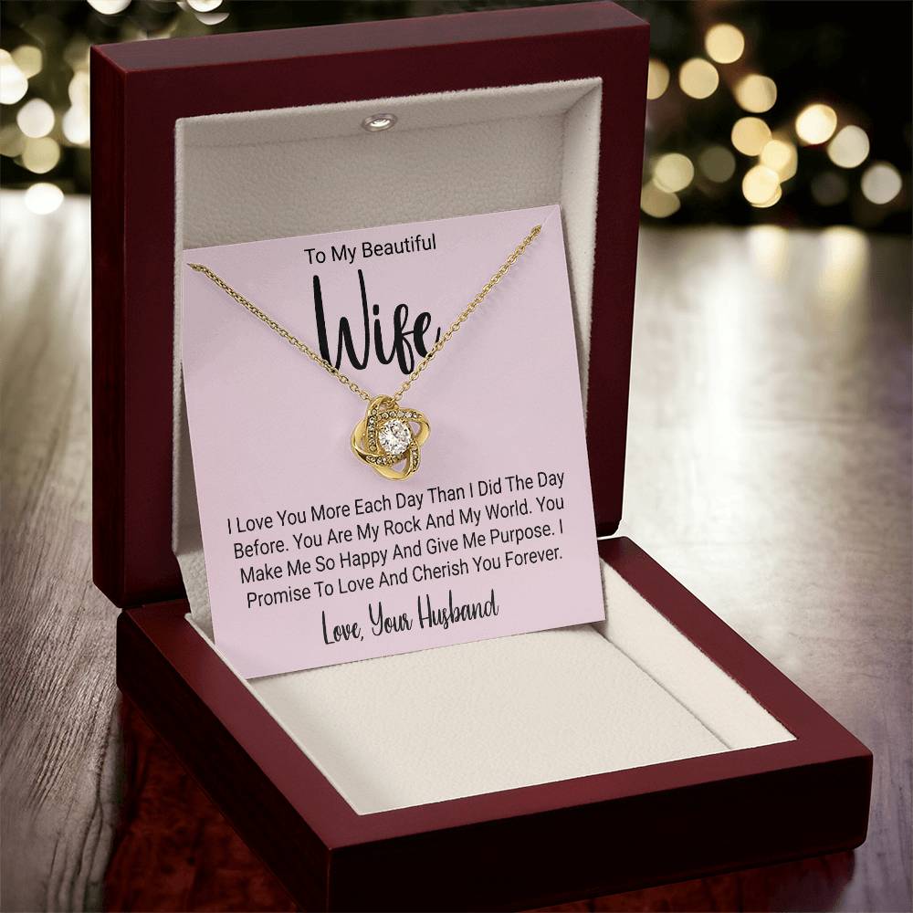 Love Knot Necklace - Gift For Wife Love Knot Necklace