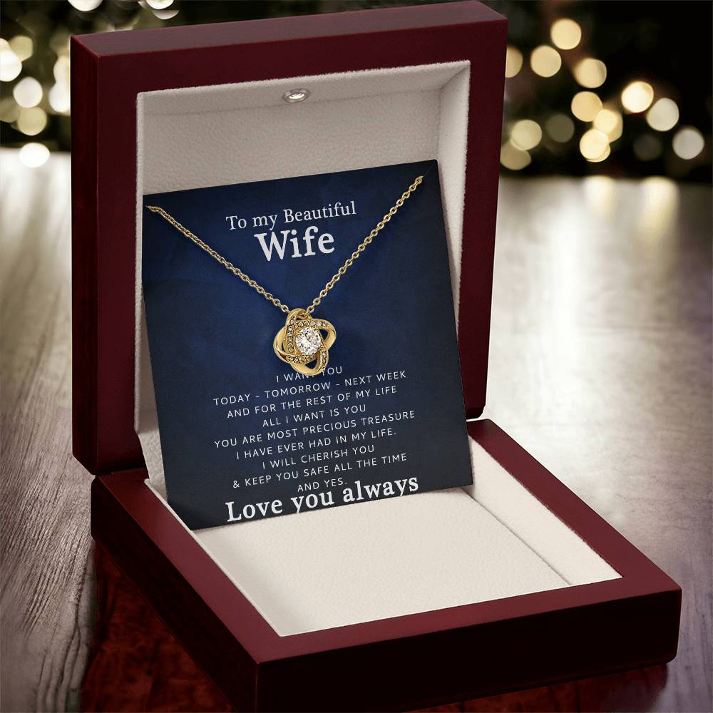Love You Love Knot Necklace