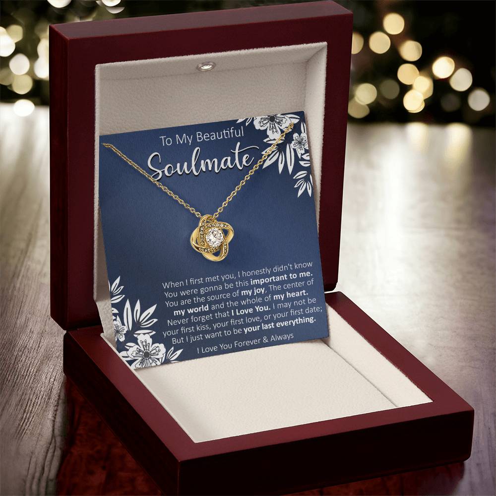 Gift For Your Soulmate - Your First Date - Love Knot Love Knot Necklace