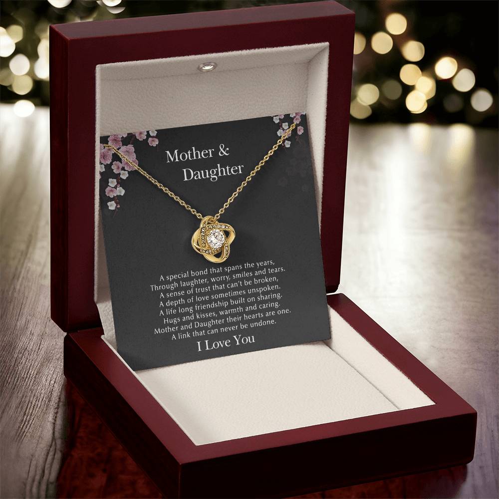 Mother & Daughte Love Knot Necklace
