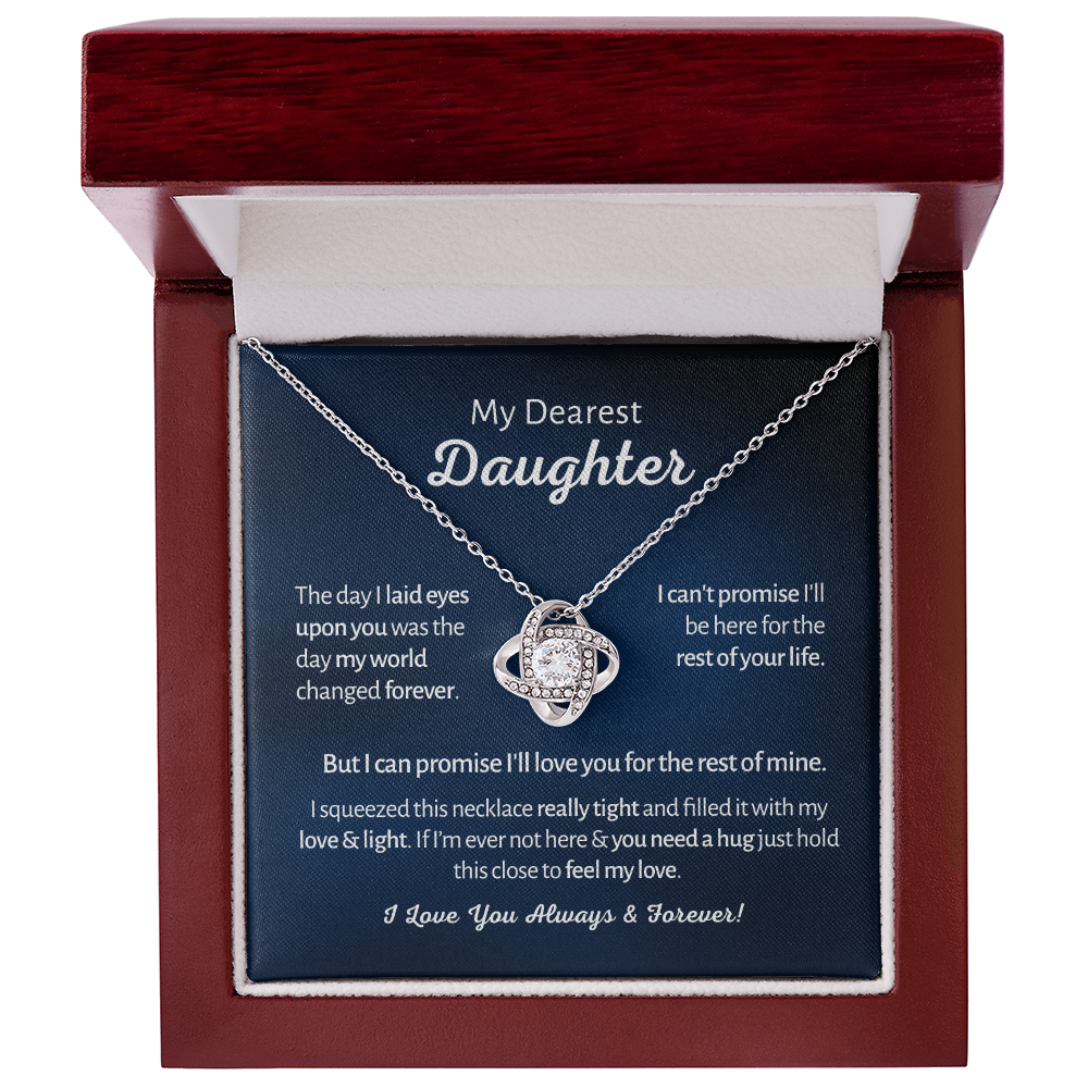 To My Dearest Daughter - Love Knot Necklace