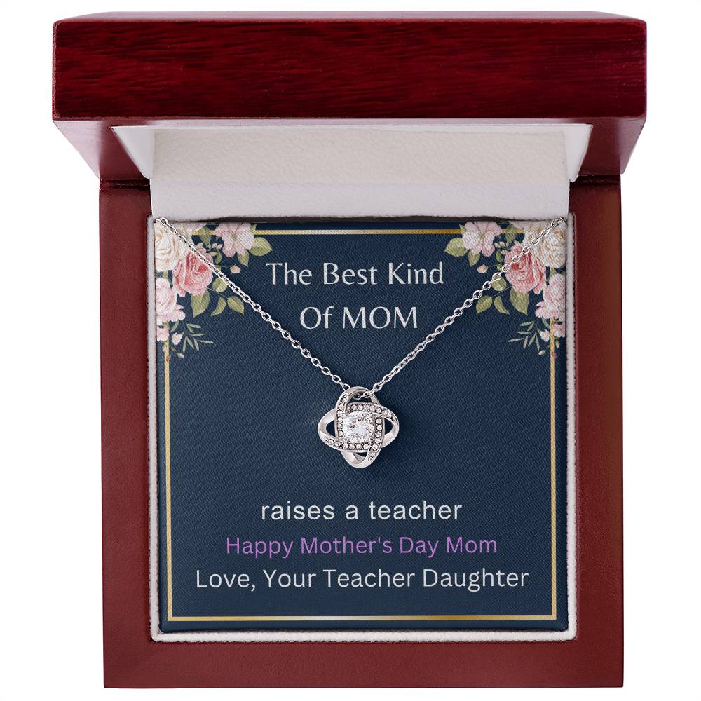 Teacher Mother's Day Mom Gifts - Love Knot Necklace