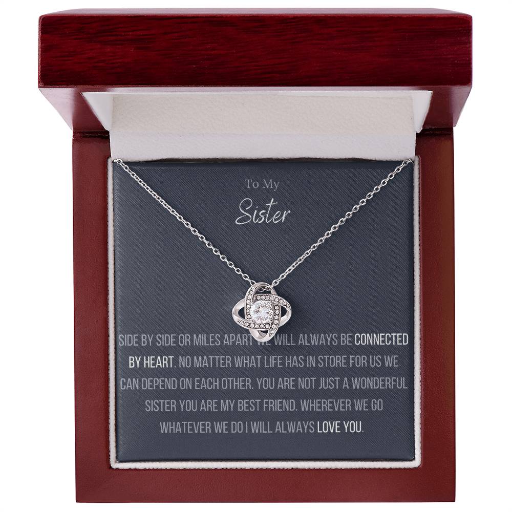 To My Sister - The Infinity Love Knot Necklace Love Knot Necklace