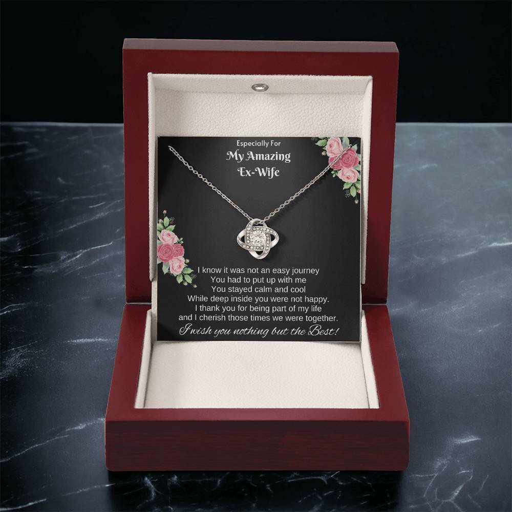 The Ex-Wife Divorced Departing Gift Former Wife For My Ex Birthday Mother's Day Breakup Gift Friendship P Love Knot Necklace