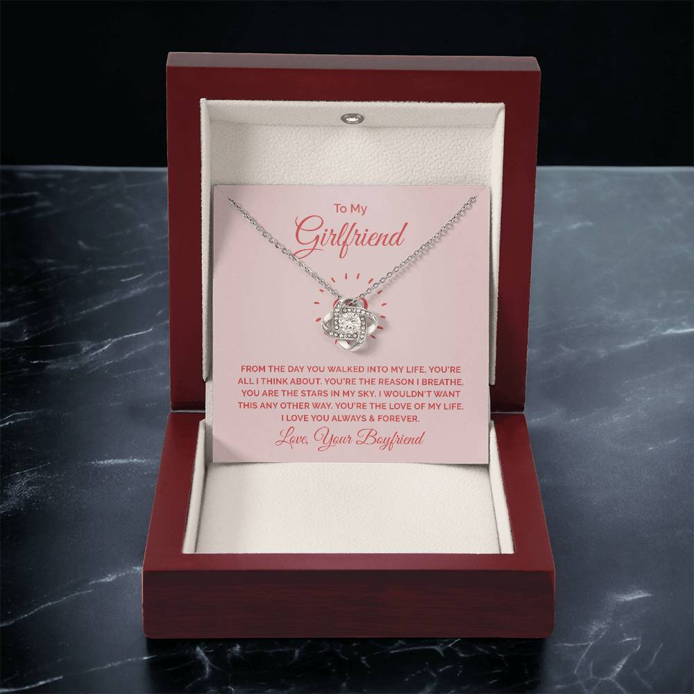 Will You Be My Girlfriend Gift Girlfriend Proposal Ideas Asking Out Girlfriend Will You Be My Girlfriend Proposal Necklace Love Knot Necklace
