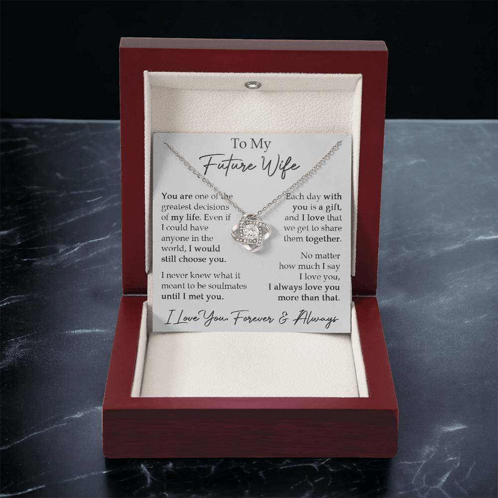 Gift For Future Wife Girlfriend Gift Sentimental Necklace For Her Anniversary Gift Birthday Gift Promise Gift F Love Knot Necklace