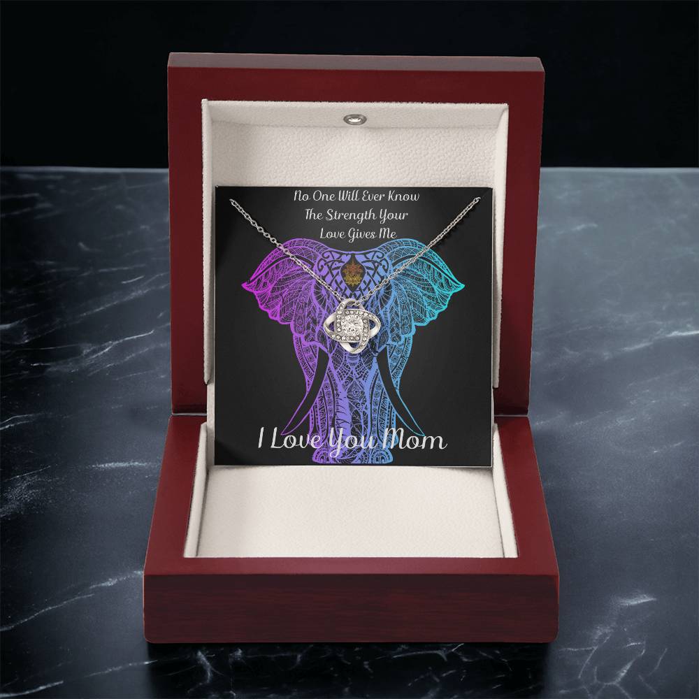 Gift To Mom - I Love You Love Knot Necklace