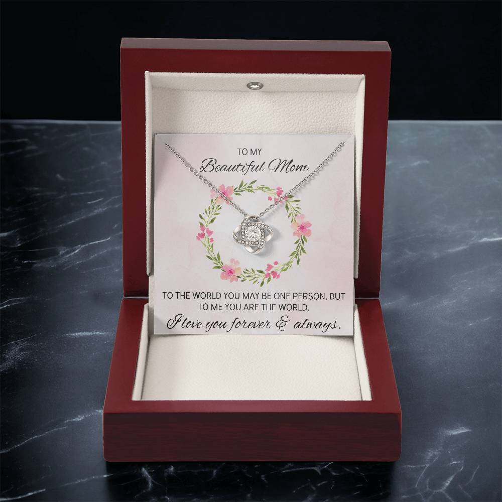Mothers Day Gift Idea Mothers Day Necklaces For Mom From Daughter Mothers Day Gift From Daughter Gifts For Mom Birthday Gift From Son 2 Love Knot Necklace
