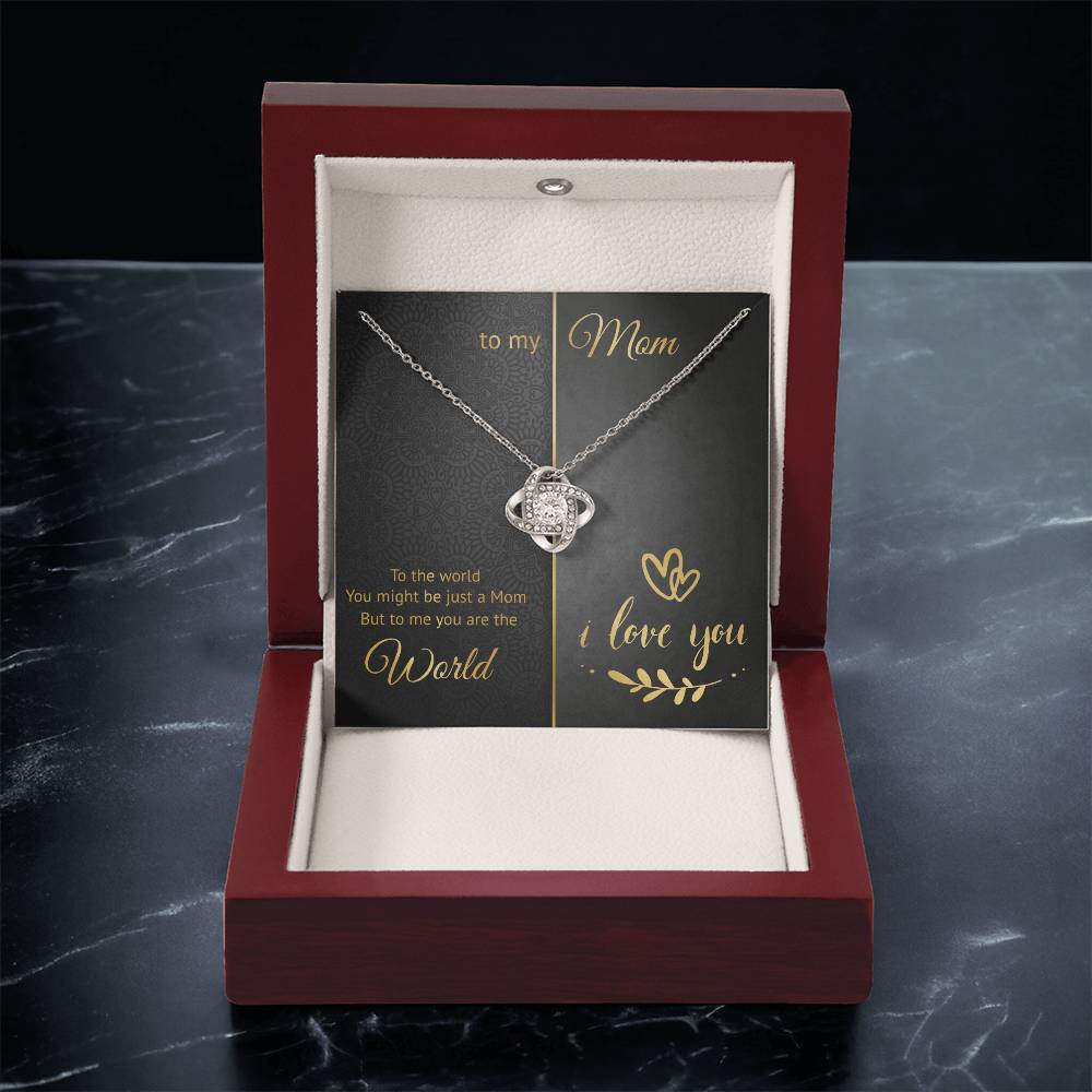 To My Mom - World - Loveknot Necklace Love Knot Necklace