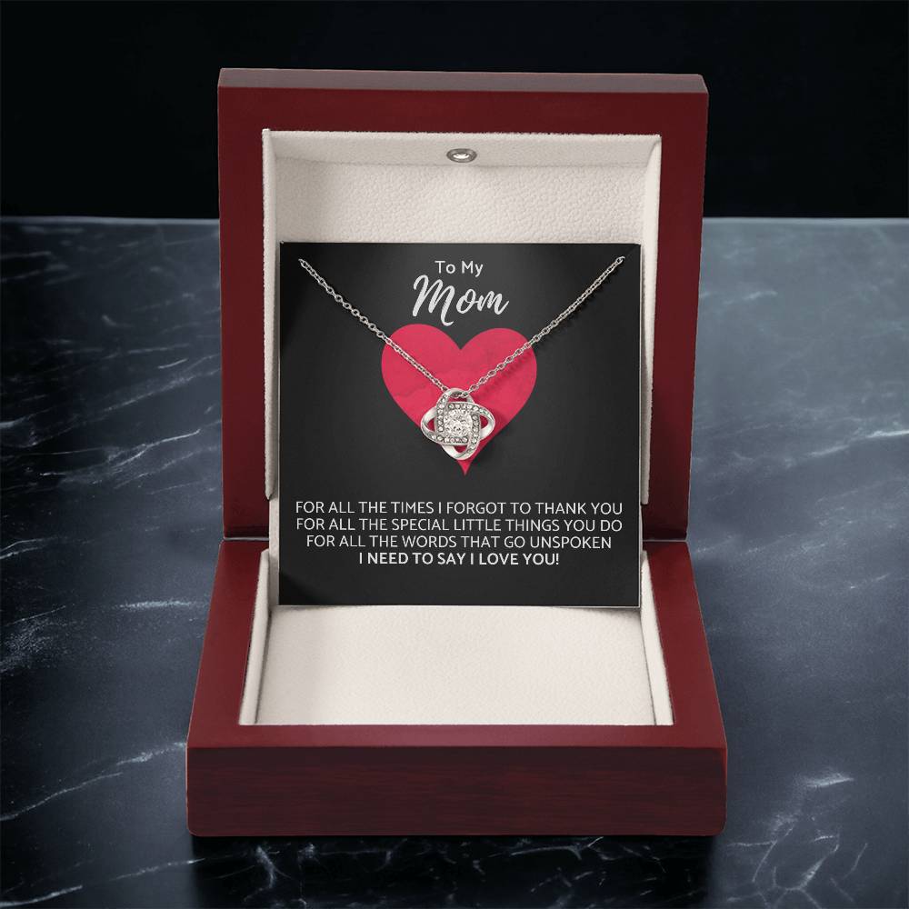 Premium Mother's Day Necklace Customize Gift For Your Loving Mom! ?? 1 Love Knot Necklace