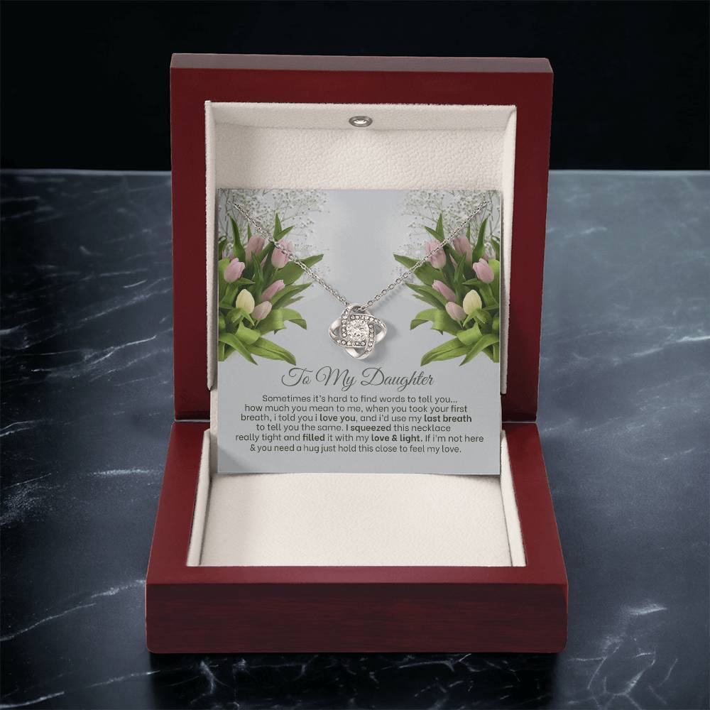 Love Knot Necklace For Daughter 3 Love Knot Necklace