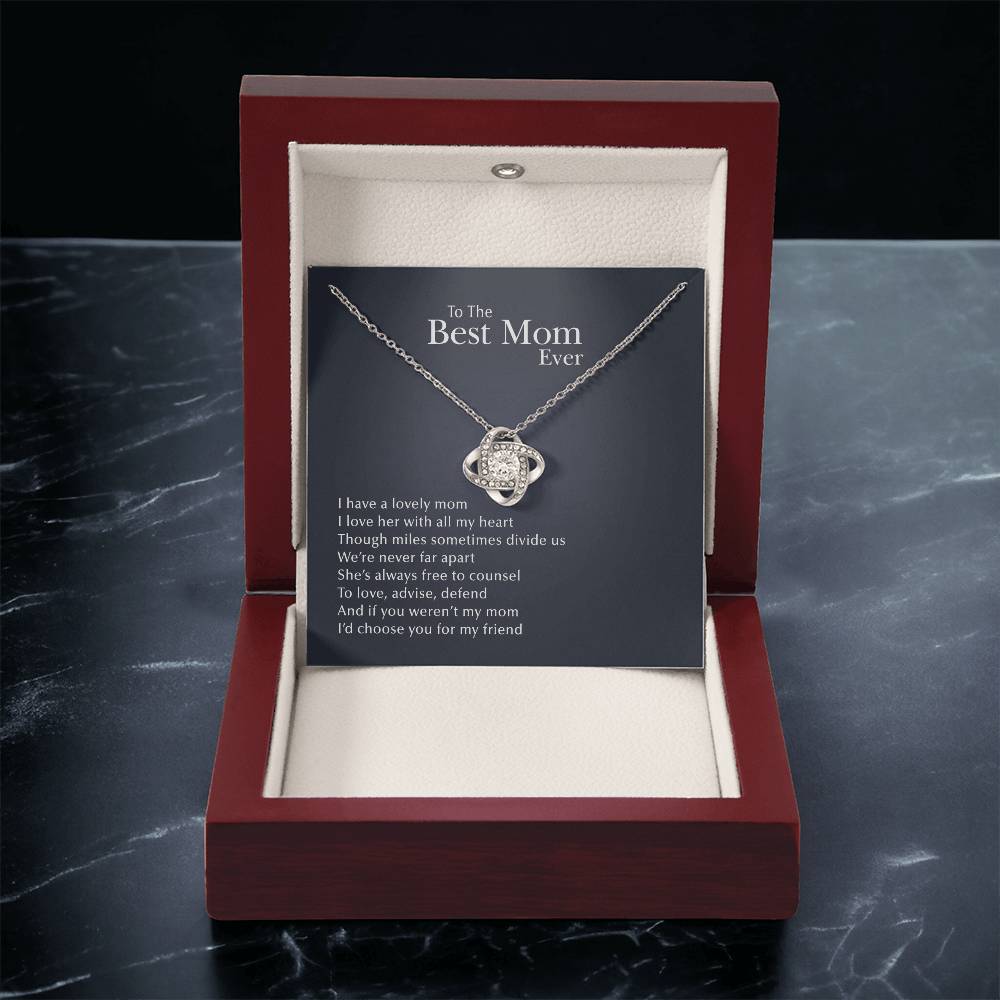 A Lovely Mom Love Knot Necklace