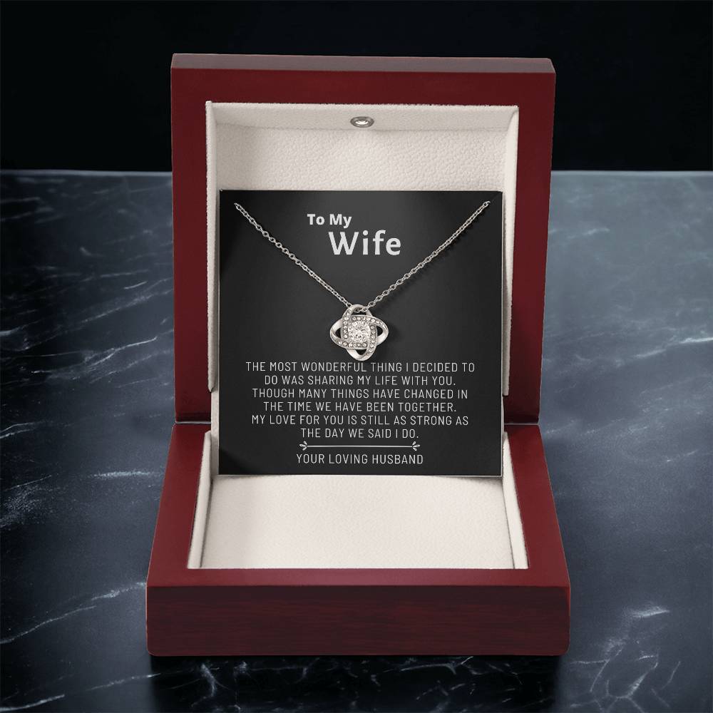 Almost Gone To My Wife From Husband Unique Romantic Gifts For Wife Birthday Anniversary Christmas & Valentine Love Knot Necklace