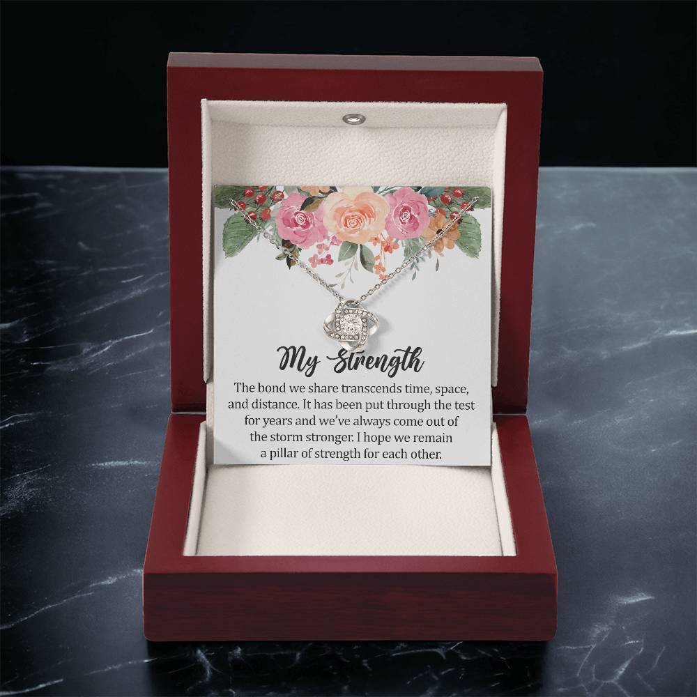 Long Distance Relationship Gift Gift For Girlfriend 1 Year Anniversary Gift For Girlfriend Necklace Jewelry With Message Card Love Knot Necklace