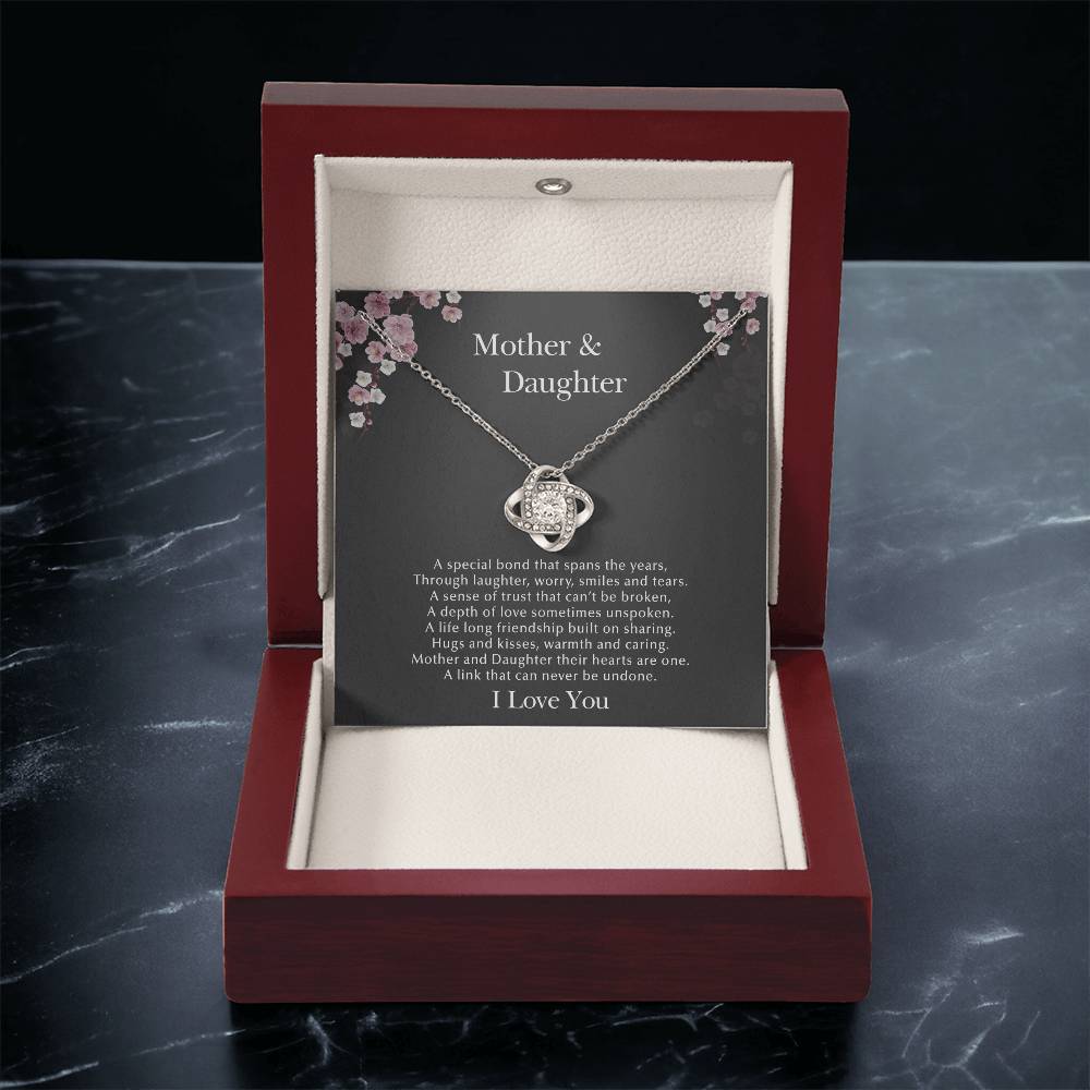 Mother & Daughte Love Knot Necklace