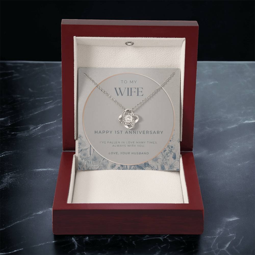 1 Year Anniversary Gift For Wife 1 Year Anniversary Gifts 1 Year Wedding Anniversary Gift Ideas 1St Wedding Anniversary Gift F(3) Love Knot Necklace
