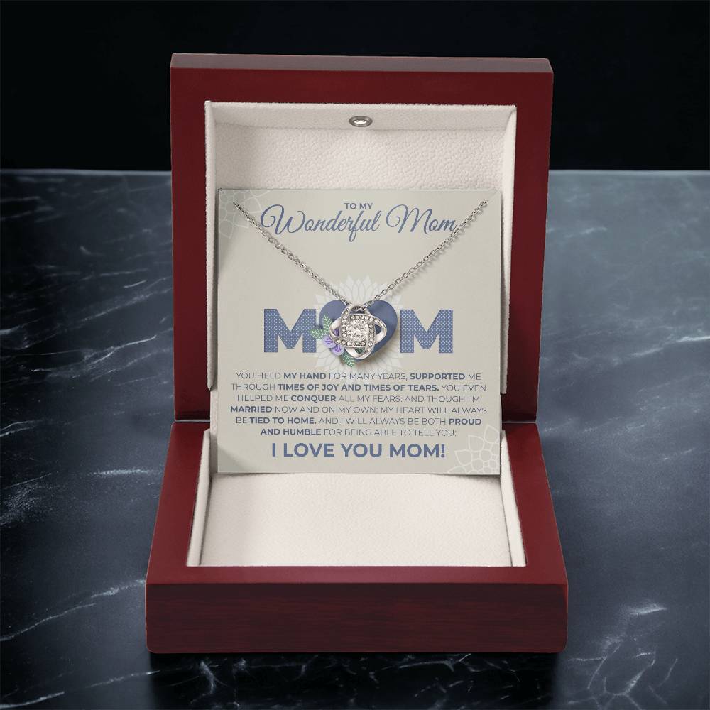 Mom - You Held My Hand Love Knot Necklace