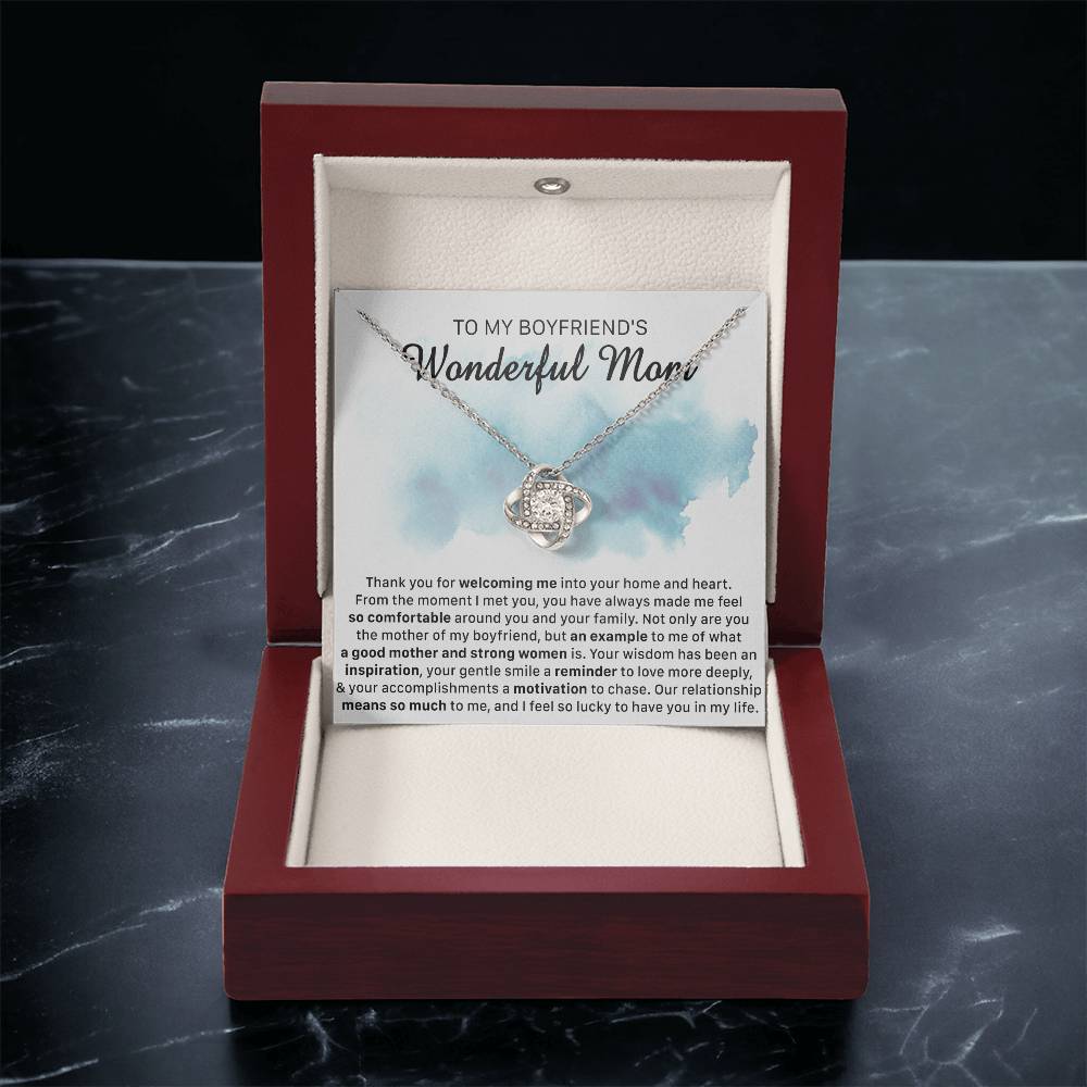 Gift For Boyfriend's Mom Comfortable Example Love Knot Necklace Love Knot Necklace