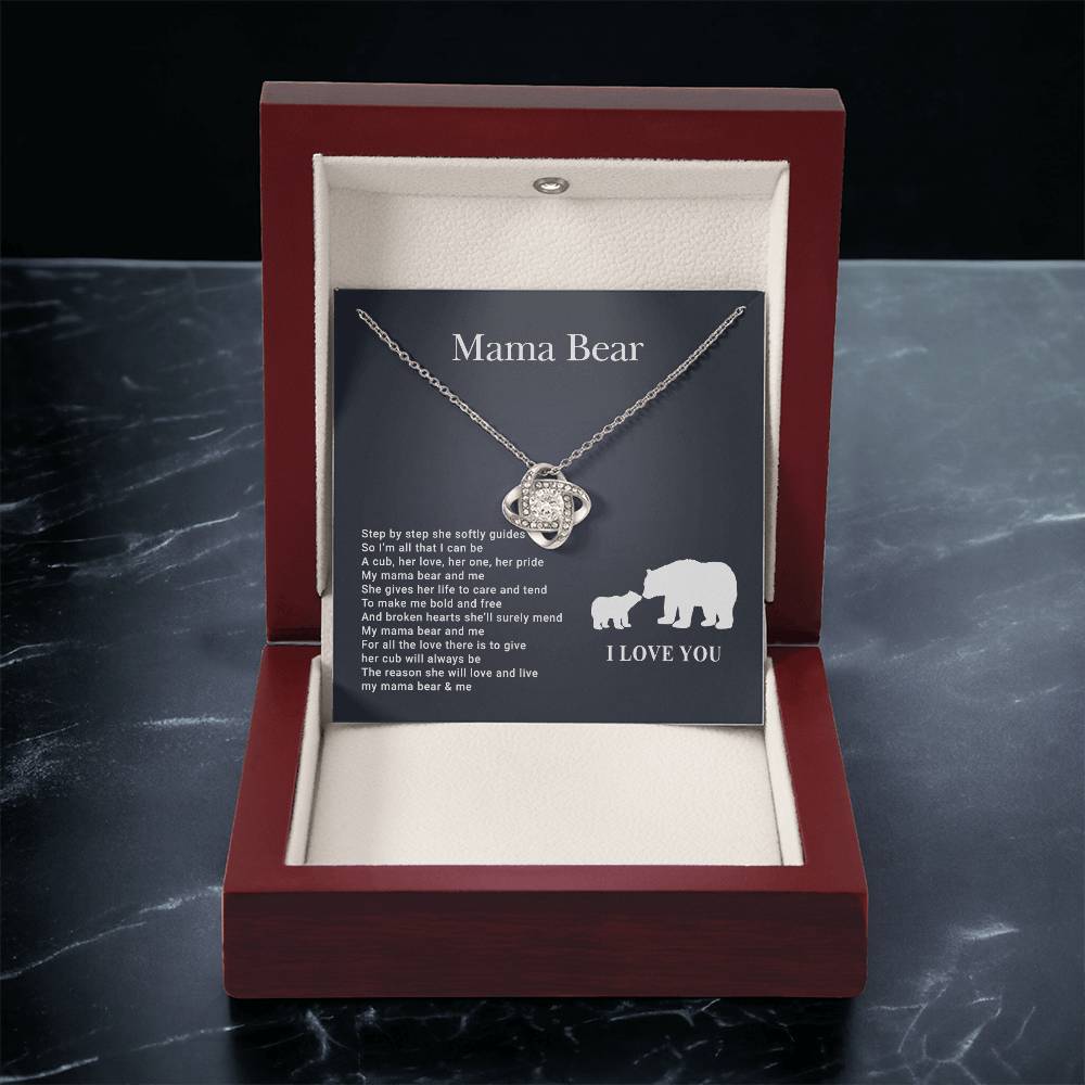 Mama Bear Love Knot Necklace