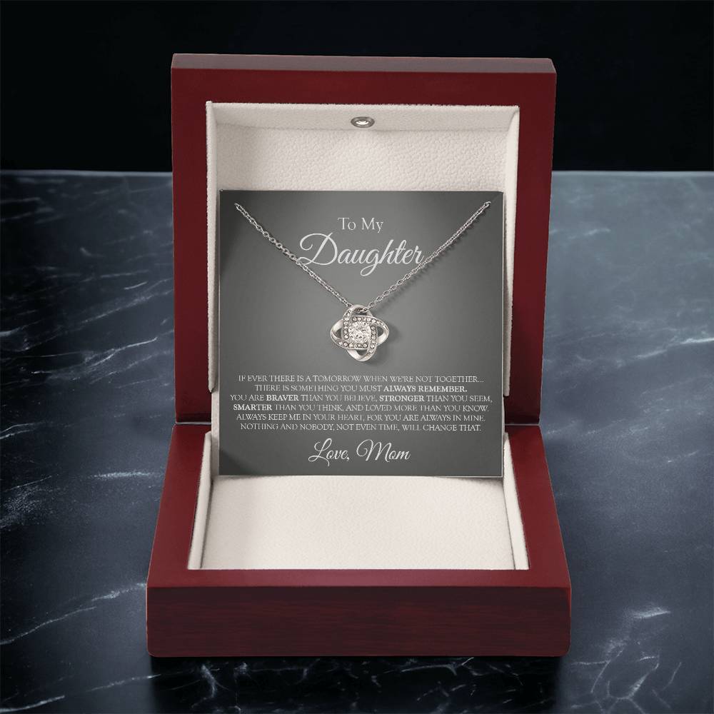 To My Daughter Necklace Gift For Daughter From Mom Daughter Mother Ne Love Knot Necklace