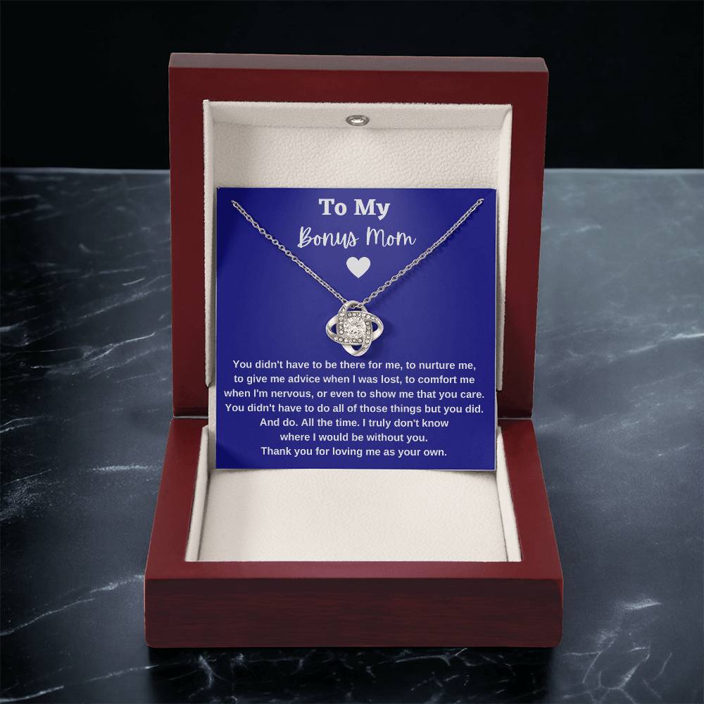 Gift For Bonus Mom - Loveknotnecklace 1 Love Knot Necklace