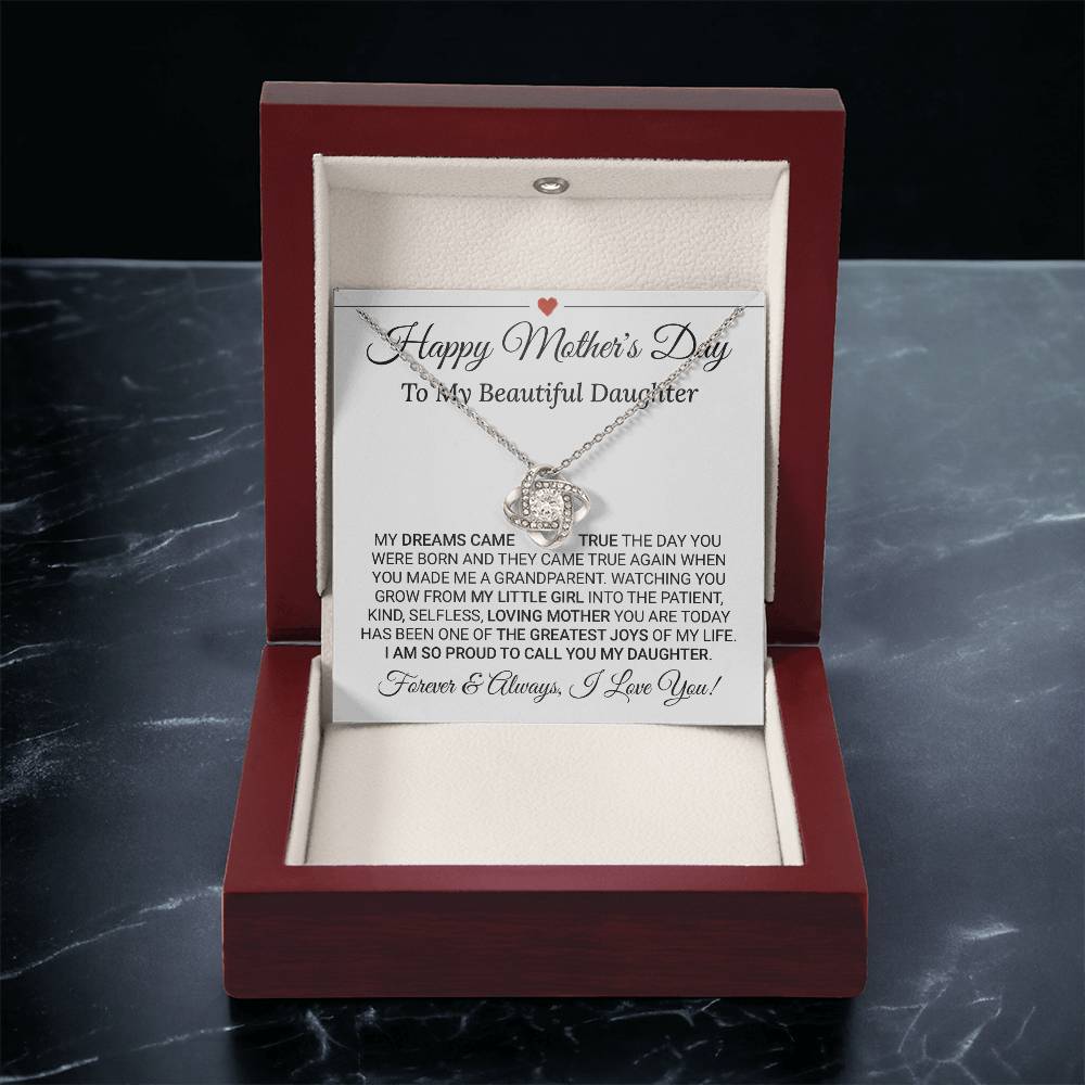 Mother's Day Gift For Daughter 1 Love Knot Necklace