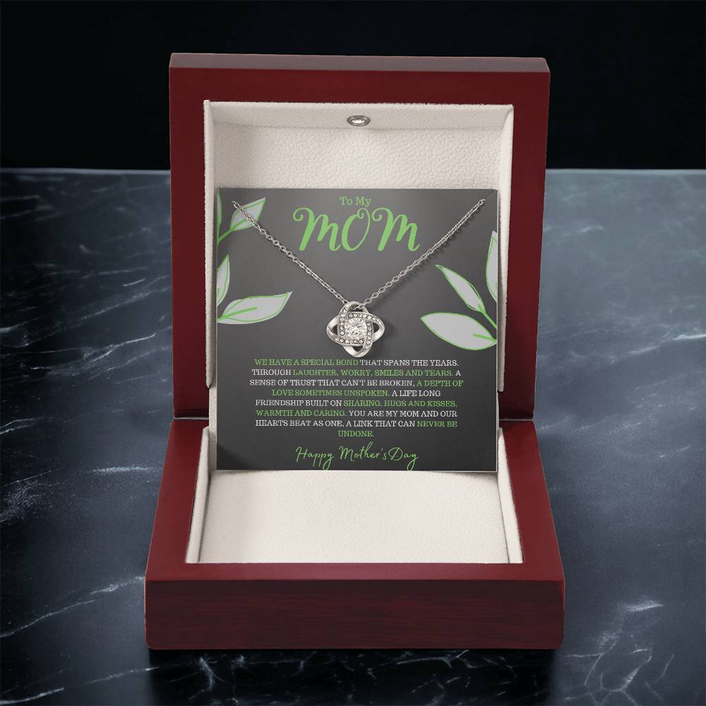 Mother's Day Beautiful Love Knot Necklace With Card Box Love Knot Necklace