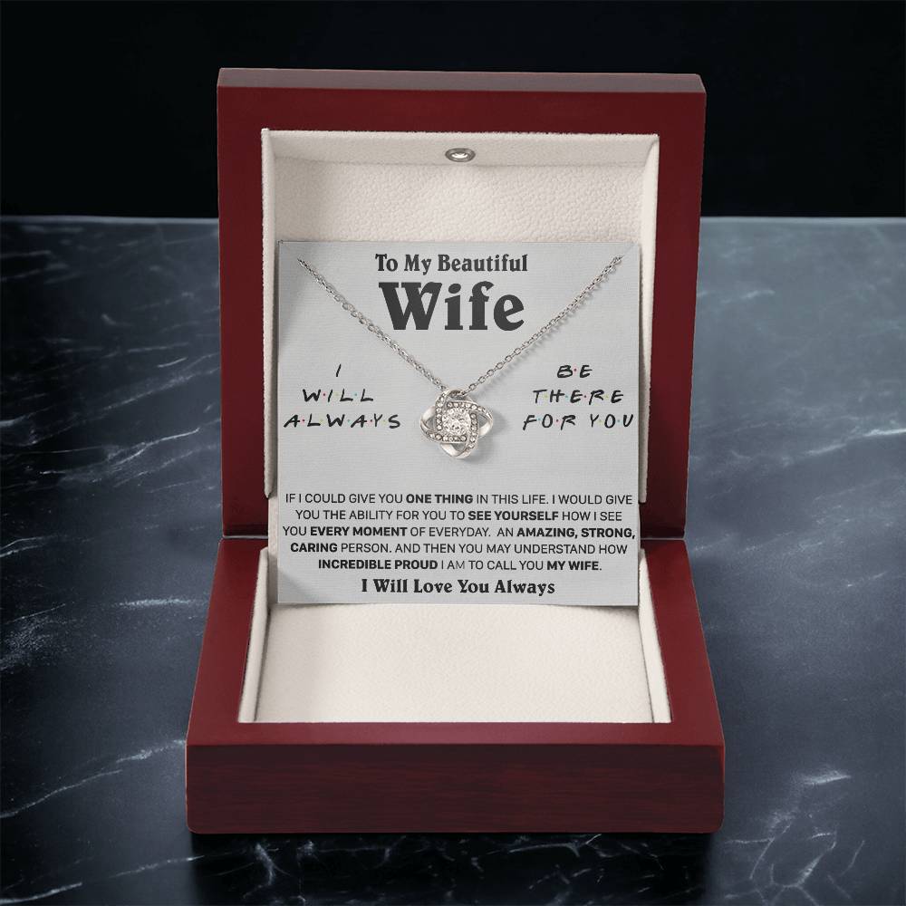 Gift For Wife Be There See You Everyday Love Knot Necklace Love Knot Necklace