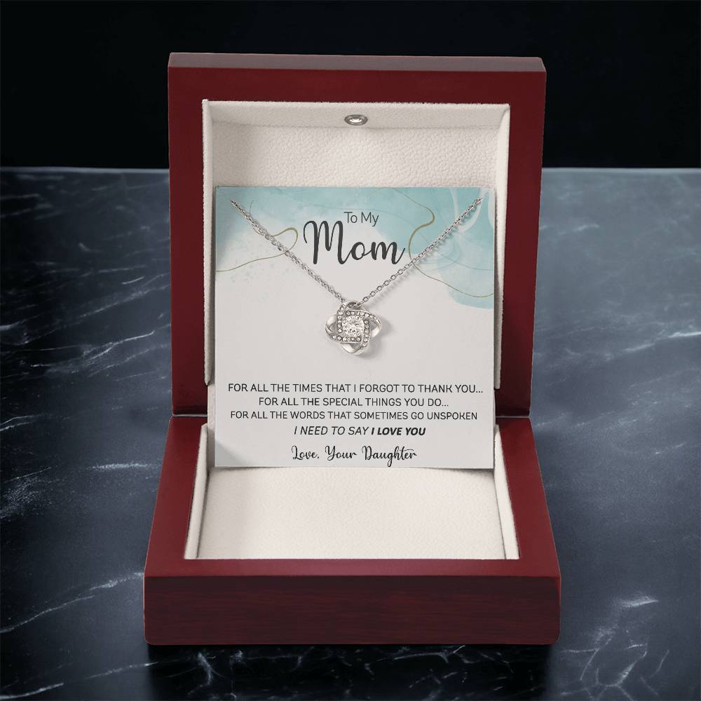 Gift For Mom - For All The Times Love Knot Necklace