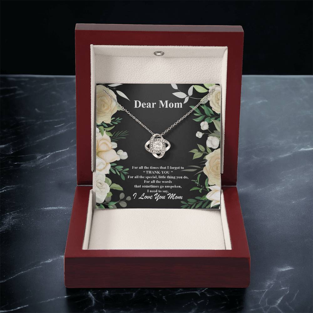 Love You Mom-Love Knot Necklace Love Knot Necklace