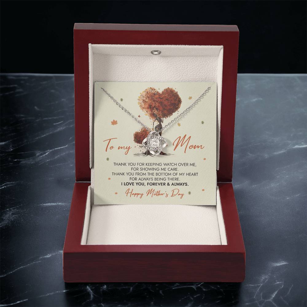 To My Mom Necklace Mother's Day Gift For Mom Thank You Mom Jewelry Gift Love Knot Necklace