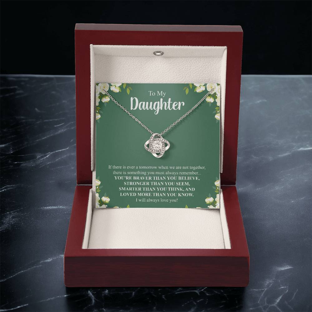 To My Daughter Necklace Gift From Mom Mothers Day Gift For Daughter From Mother Sentimental Jewelry Gifts For Daughter From Mom 6 Love Knot Necklace