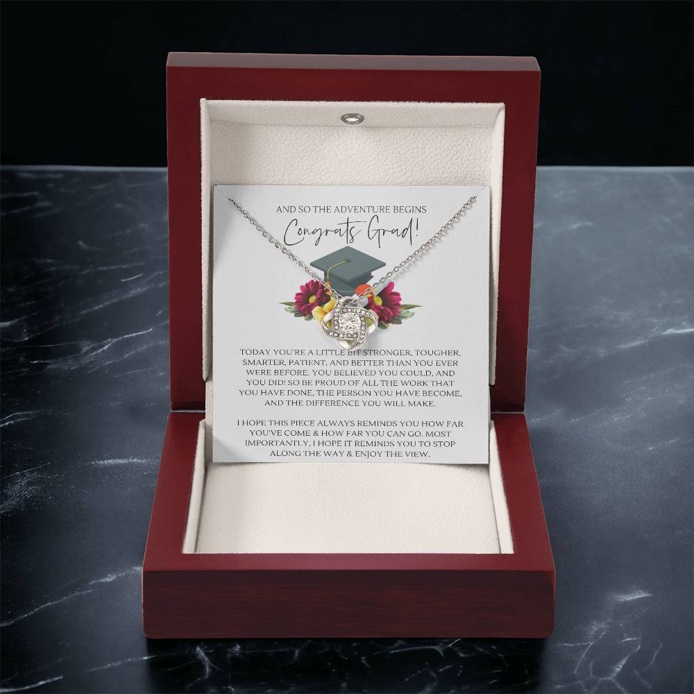 Graduation Gift For Her Graduate Necklace Class Of 2022 Hight School College Graduatio Love Knot Necklace