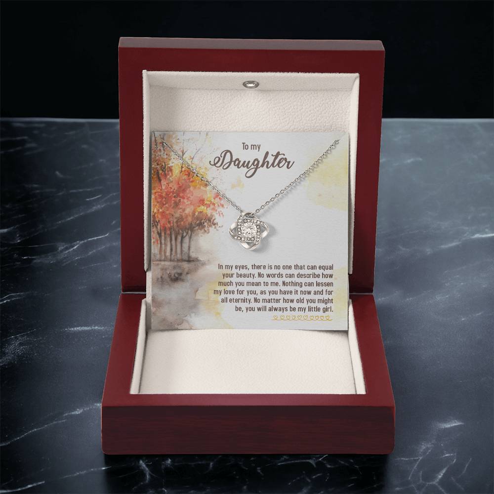 Love You Daughter Love Knot Necklace