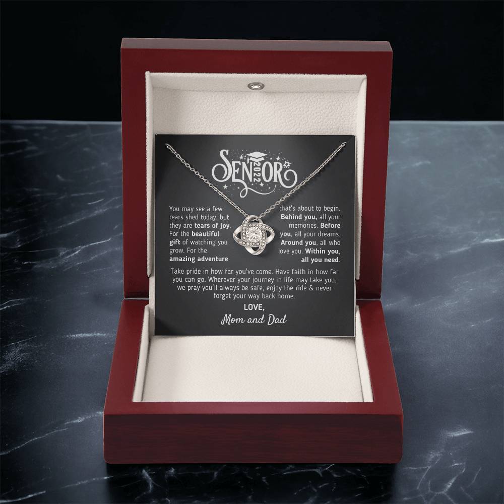 Graduation Gift For Senior 2022 Graduation Gift For Daughter From Mom And Dad Class Of 2022 Hight School College Grad Love Knot Necklace