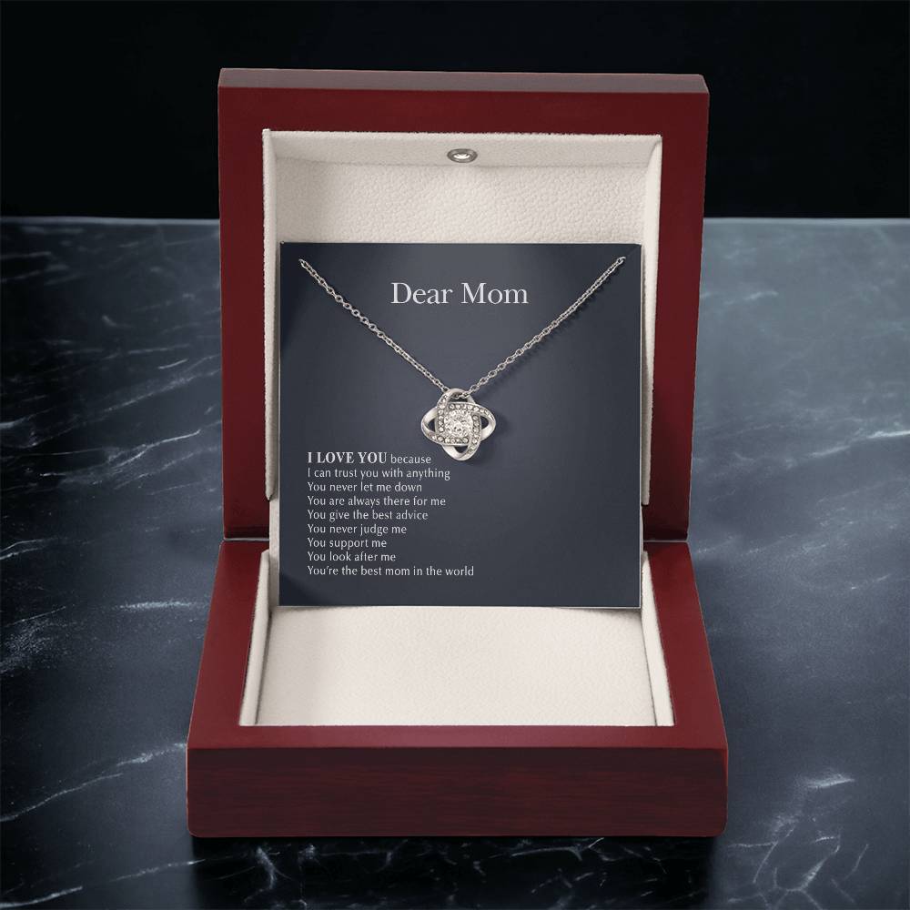 Always There For Me Love Knot Necklace